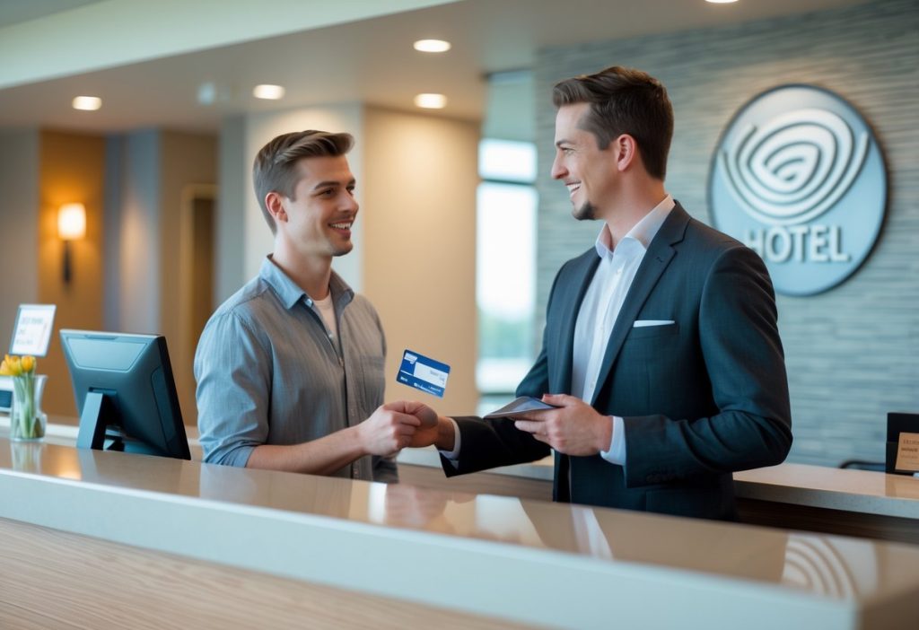 young client at the front desk - featured image