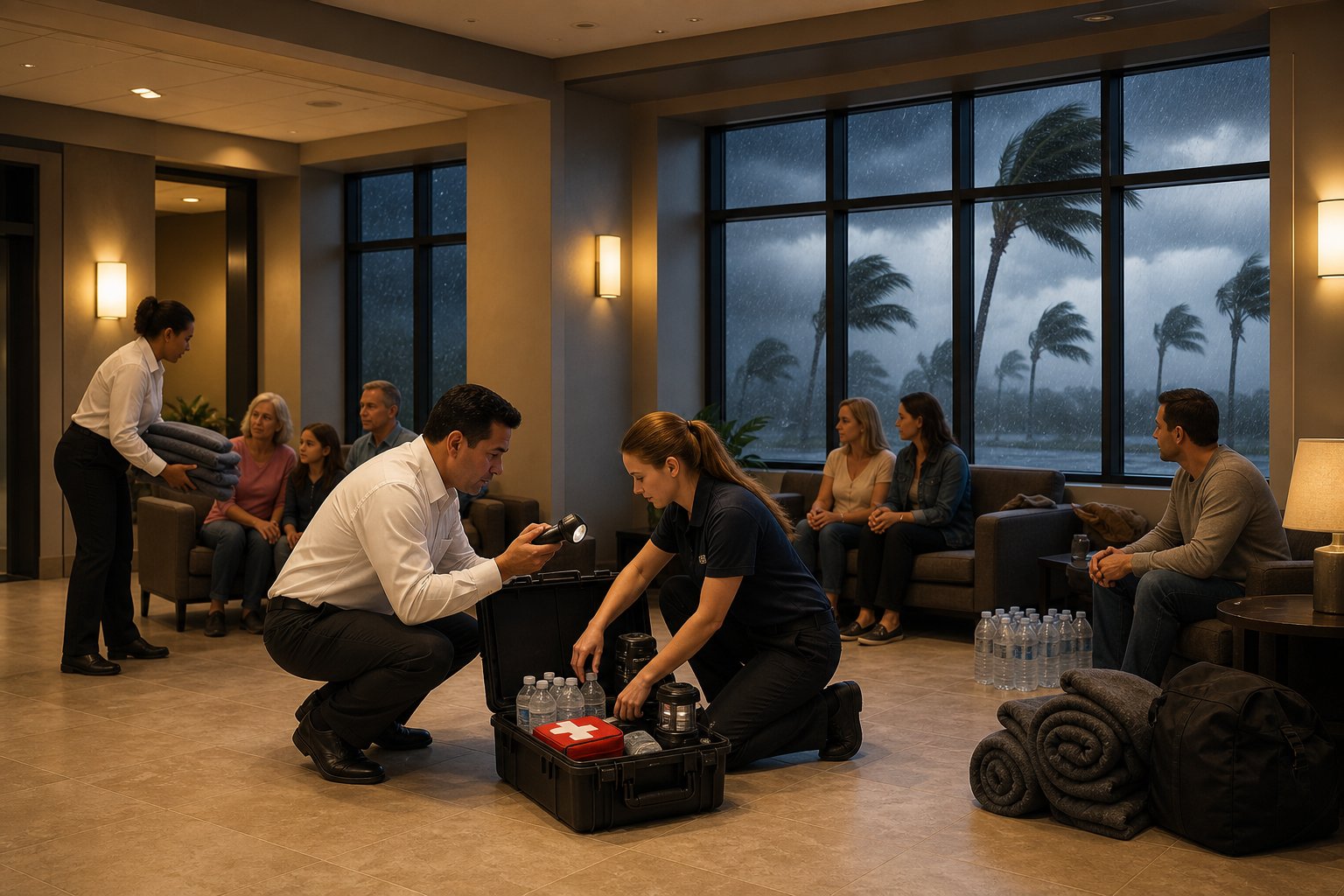 emergency staff in hotel - featured image
