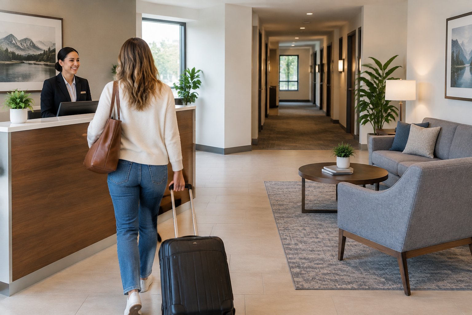 checking-in to a hotel